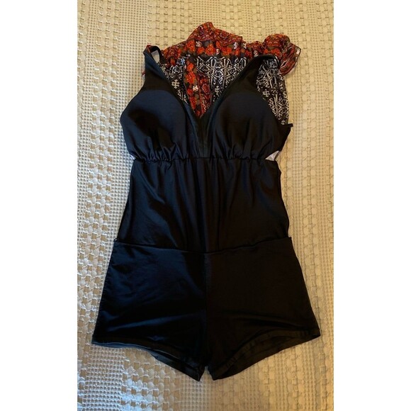 Danify Womens Swimsuit One piece  Size “56” ? Size  20 Modest Wide Straps Chic - Picture 8 of 12